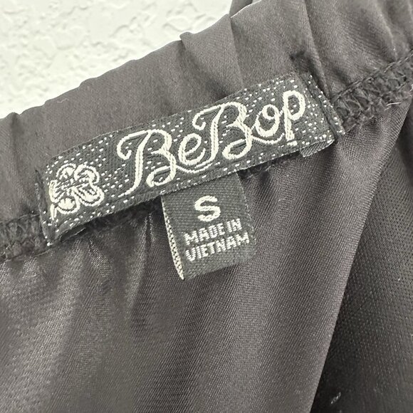 Vintage Y2K BeBop Empire Waist Strapless Mini Cocktail Dress Womens S Black Mesh - Picture 8 of 14